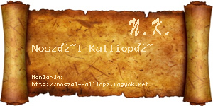 Noszál Kalliopé névjegykártya